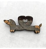 SoapElenGlen Heart Body Dachshund Dog Hair Clip