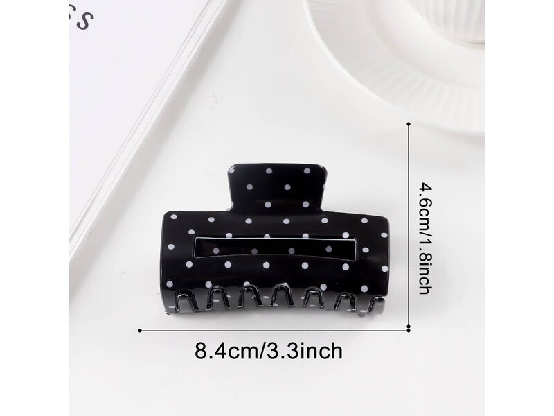 SoapElenGlen Classic Polka Dot Square Hair Claw