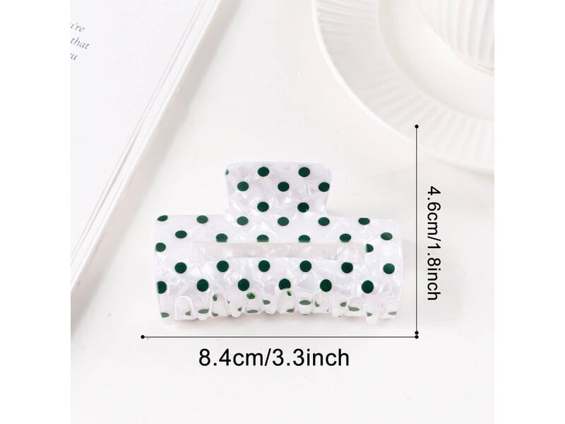 SoapElenGlen Classic Polka Dot Square Hair Claw