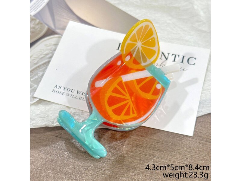 SoapElenGlen Beach Drink Cocktail Hair Claw Clip