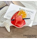 SoapElenGlen Beach Drink Cocktail Hair Claw Clip
