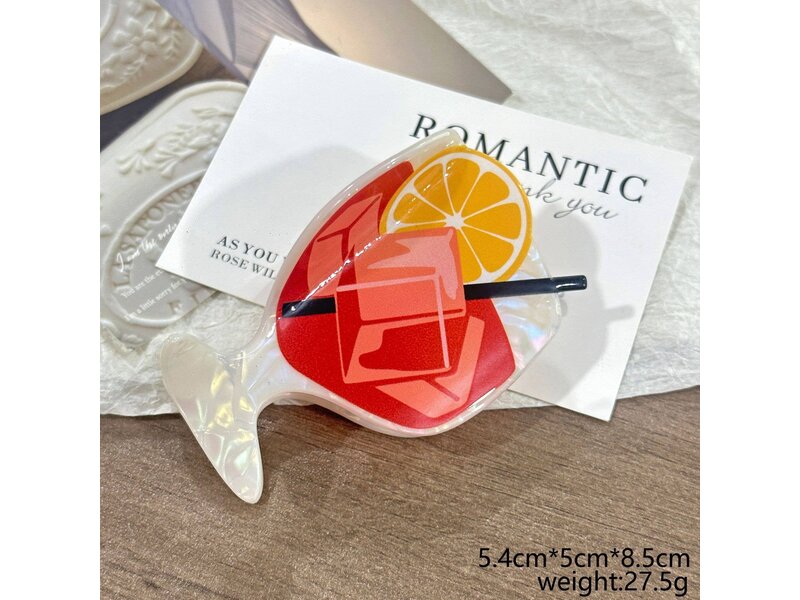 SoapElenGlen Beach Drink Cocktail Hair Claw Clip
