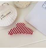 SoapElenGlen Glossy Diagonal Stripe Acrylic Hair Claw Clip