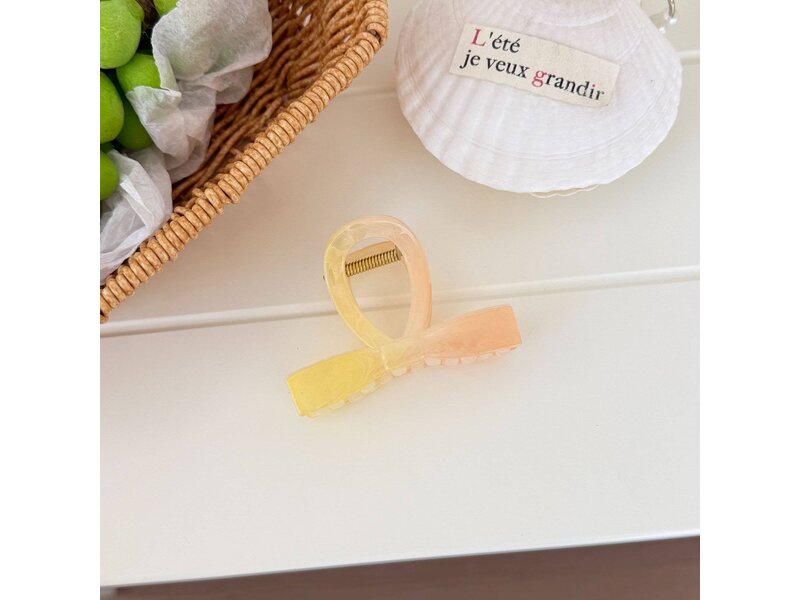 SoapElenGlen Gradient Candy Tone Bow Hair Claw Clip