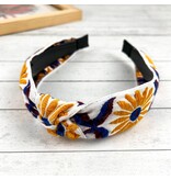 SoapElenGlen Vintage Bohemian Flower Embroidery Knotted Headband