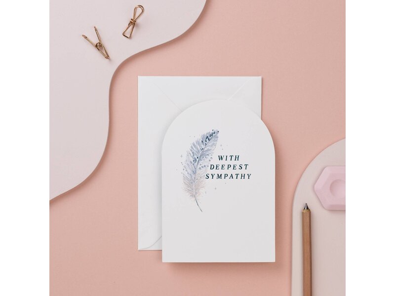 Sister Paper Co. Feather Sympathy Card | Condolences Cards | Greeting Cards
