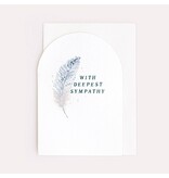 Sister Paper Co. Feather Sympathy Card | Condolences Cards | Greeting Cards