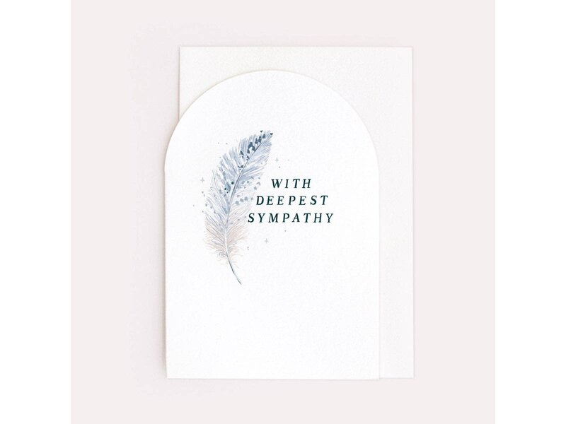 Sister Paper Co. Feather Sympathy Card | Condolences Cards | Greeting Cards