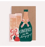 Sister Paper Co. Pop The Champagne Congratulations Card | Celebration Cards