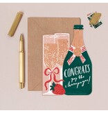 Sister Paper Co. Pop The Champagne Congratulations Card | Celebration Cards