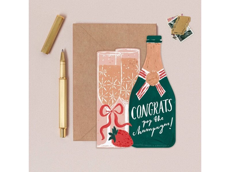 Sister Paper Co. Pop The Champagne Congratulations Card | Celebration Cards