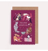 Sister Paper Co. Feline Festive Cats Christmas Card