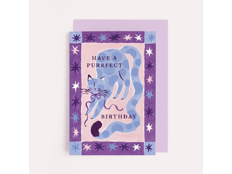 Sister Paper Co. Cat Purrfect Birthday Card | Cat Lover Birthday Cards