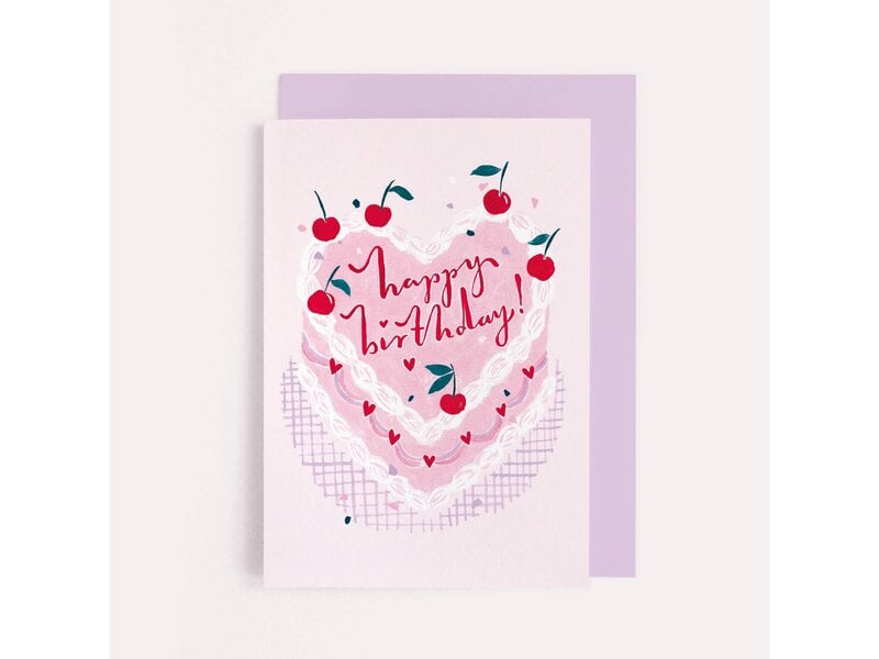 Sister Paper Co. Kitsch Cake Birthday Card | Female Birthday Cards | Birthday