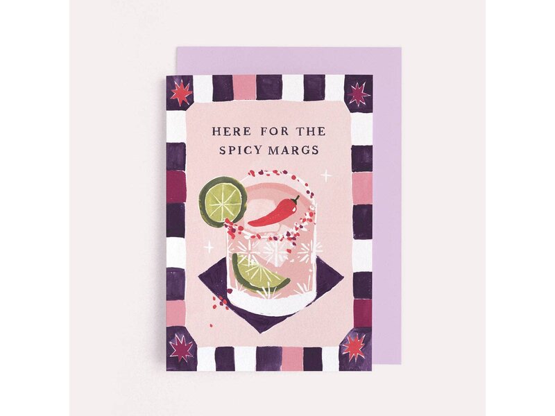 Sister Paper Co. Spicy Margarita Birthday Card | Cocktails Birthday Cards
