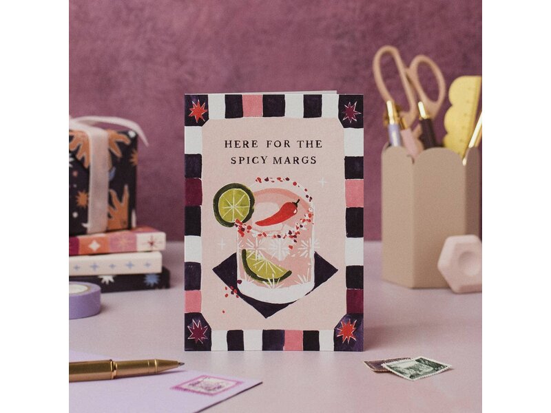 Sister Paper Co. Spicy Margarita Birthday Card | Cocktails Birthday Cards