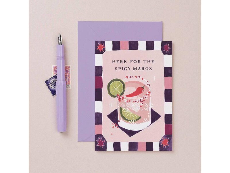Sister Paper Co. Spicy Margarita Birthday Card | Cocktails Birthday Cards