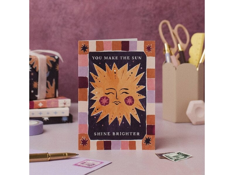 Sister Paper Co. Sun Shine Brighter Card | Love Cards | Friendship Cards