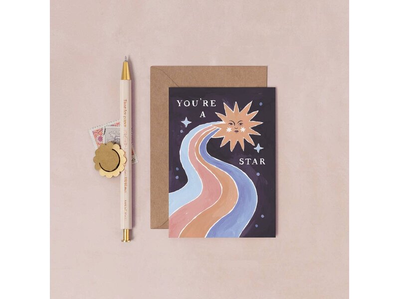 Sister Paper Co. You're A Star Mini Card | Thank You Cards | Mini Cards