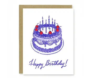 Birthday Cake Card | Letterpress Birthday Card