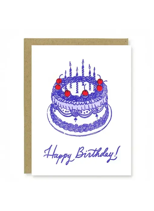 Birthday Cake Card | Letterpress Birthday Card