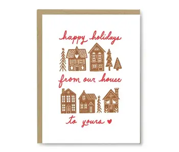 Gingerbread House Holiday Card | Letterpress Holiday Card