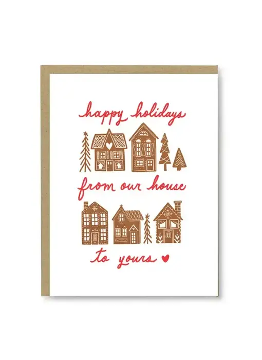 Gingerbread House Holiday Card | Letterpress Holiday Card
