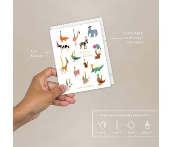 Animal Party - Birthday Card