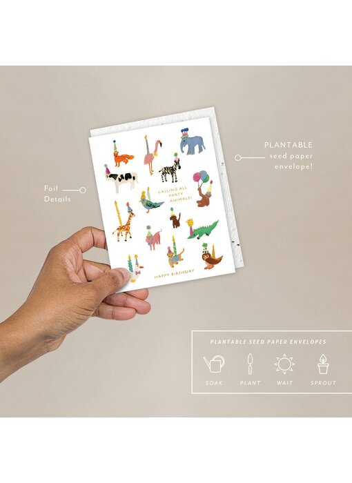 Animal Party - Birthday Card
