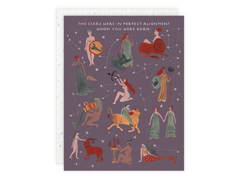 Seedlings Astrological Ladies - Birthday Card