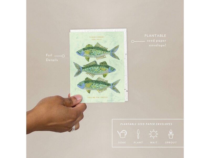 Seedlings One Fish, Two Fish - Congratulations Card
