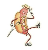 Wallflower Paper & Party Hot Dog Sticker