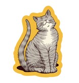 Wallflower Paper & Party Grey Cat Sticker 