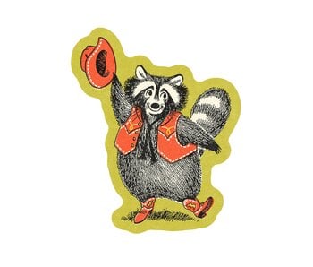 Howdy Raccoon Sticker