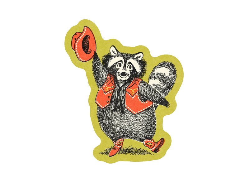 Wallflower Paper & Party Howdy Raccoon Sticker