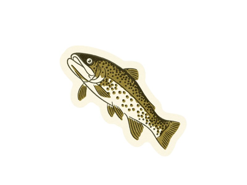 Wallflower Paper & Party Trout Sticker