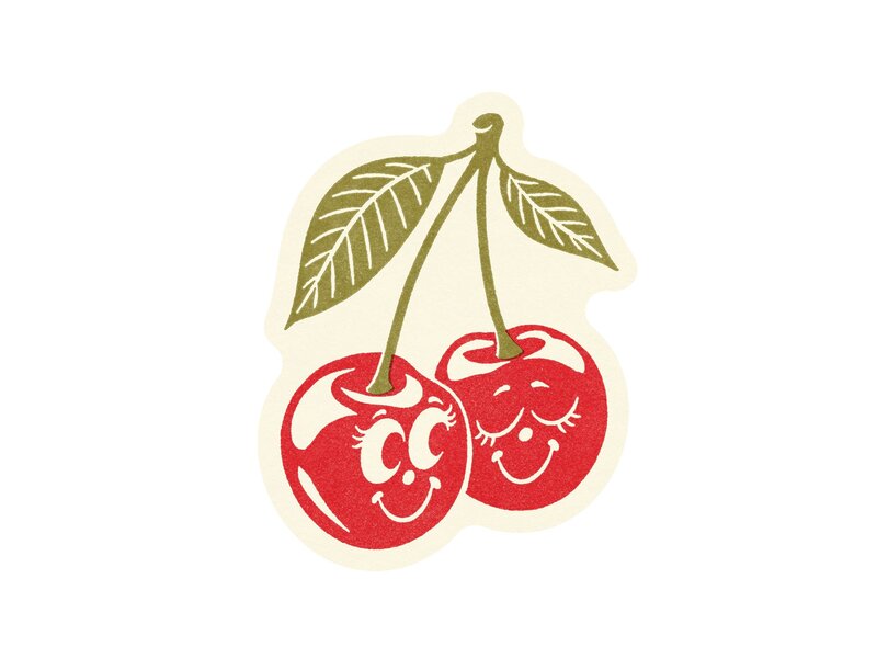 Wallflower Paper & Party Cherry Sticker