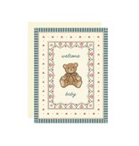 Wallflower Paper & Party Welcome Baby Teddy Bear Card