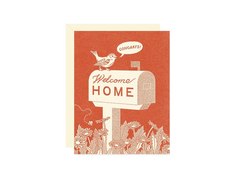 Wallflower Paper & Party Welcome Home Mailbox Greeting Card