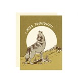 Wallflower Paper & Party Wolf Miss You Greeting Card