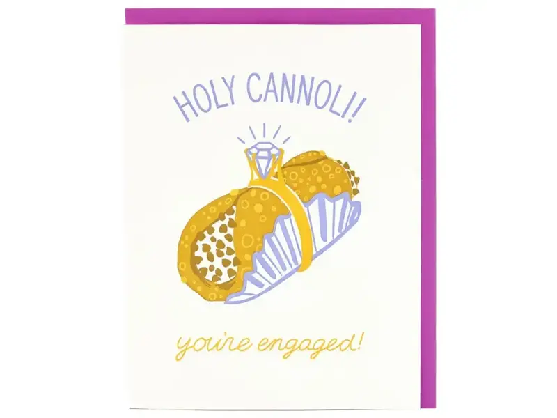 Smudge Ink Cannoli Engagement Card