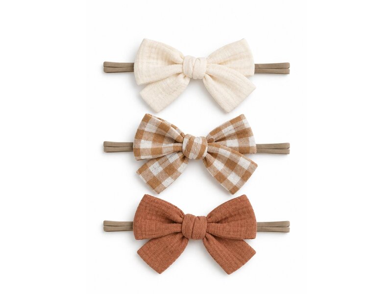SpearmintLOVE 3-Pack Nylon Bows, Autumn