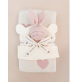 The Blueberry Hill Heart I Love You Blanket Bunny Teether Rattle Baby Gift Set