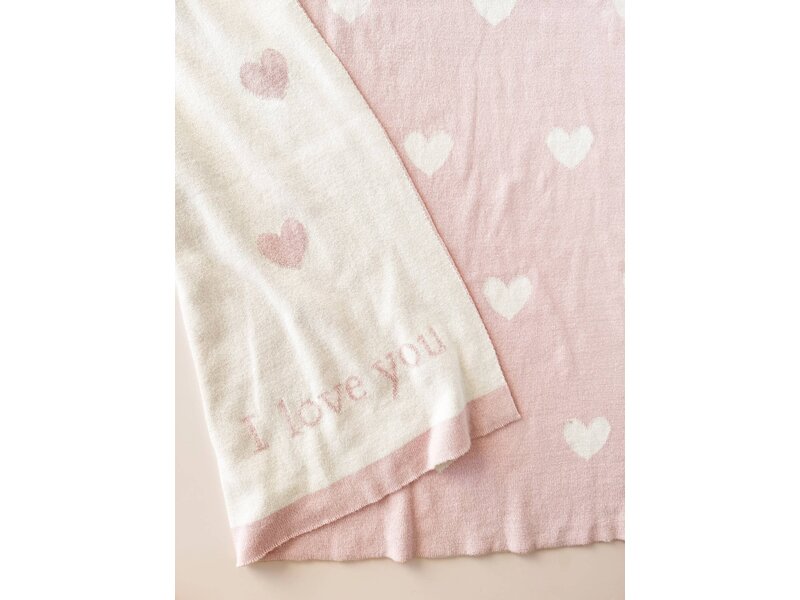 The Blueberry Hill Heart I Love You Blanket Bunny Teether Rattle Baby Gift Set