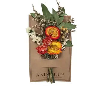 Golden Strawflower Lively Mini Bouquet #236