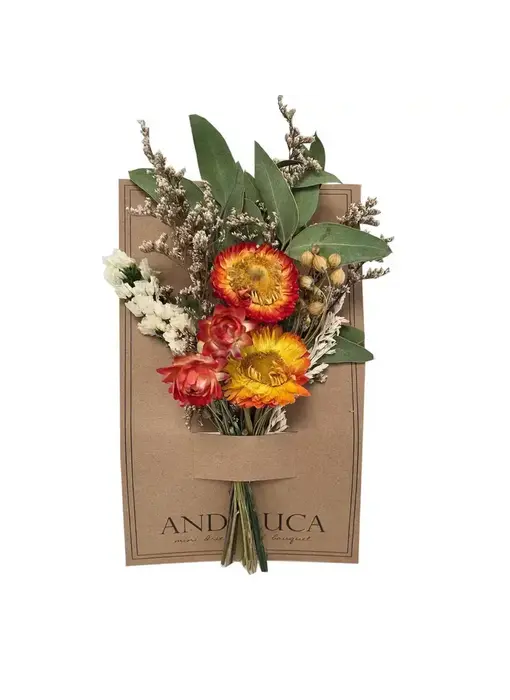 Golden Strawflower Lively Mini Bouquet #236