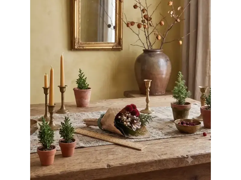 Andaluca Mini Snow Tipped Pinecone Bouquet Bundle #262