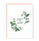 Kindred Letterpress Sweet Strawberry Thank You Card | Letterpress Thank You Card