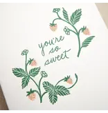 Kindred Letterpress Sweet Strawberry Thank You Card | Letterpress Thank You Card