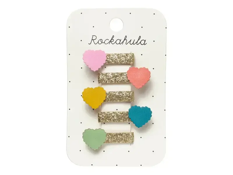 Rockahula Kids Scallop Heart Mini Clip Set